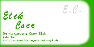 elek cser business card